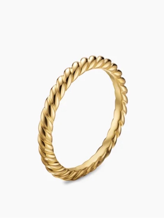 David Yurman Jewelry - David Yurman 2mm Cable Band Ring 18K